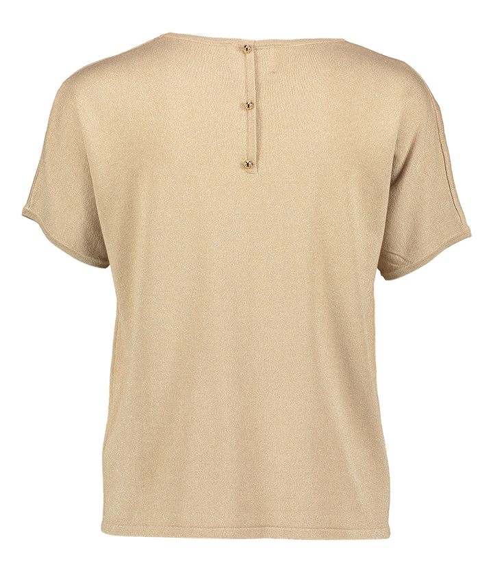 Gouden trui met witte parels Leo & Ugo 