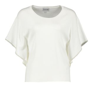 Leo & Ugo Witte pull met parels aan de mouw