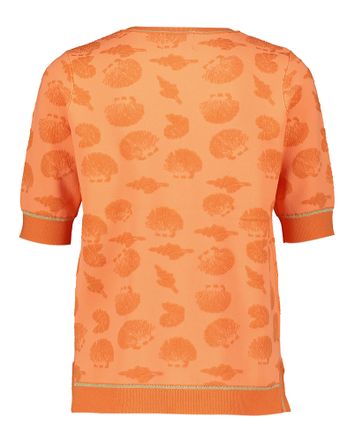 Oranje pull in print met korte mouwen Ae Leo & Ugo