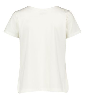 Ecru t-shirt met ronde hals en goudkleurige opdruk Tej Leo & Ugo