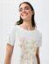 Ecru t-shirt met ronde hals en goudkleurige opdruk Tej Leo & Ugo
