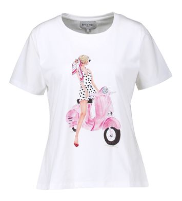 Witte t-shirt met opdruk Leo & Ugo