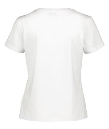 Witte t-shirt met ronde hals en multicolor schelpenmotief Tej Leo & Ugo