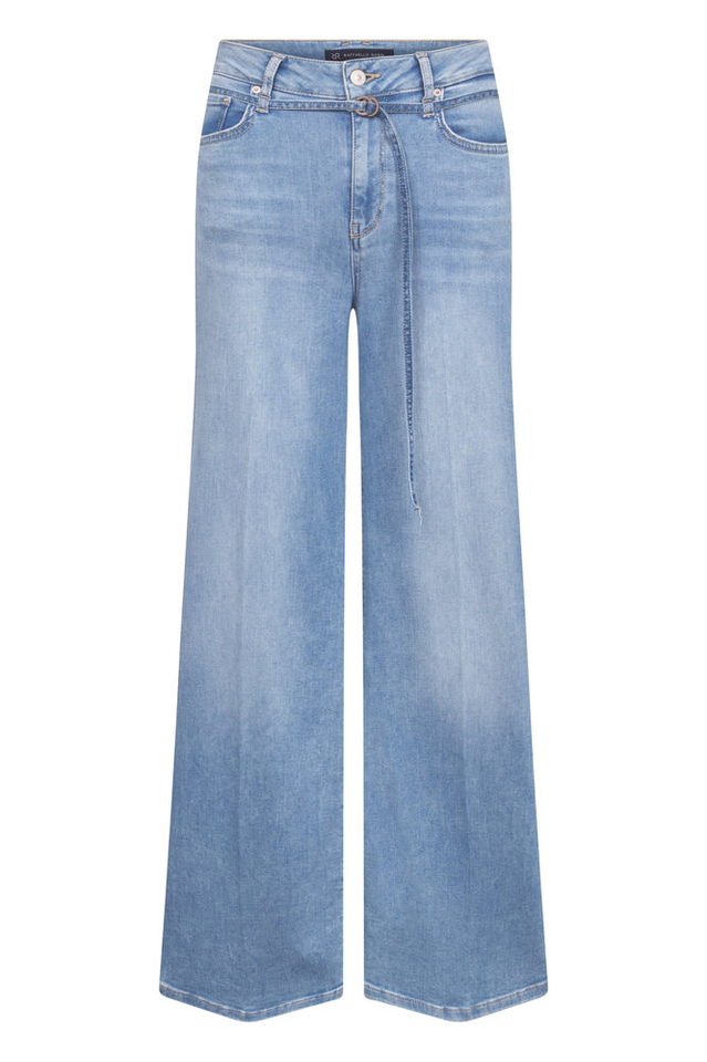 Blauwe wide leg jeans Sventy Belt Raffaello