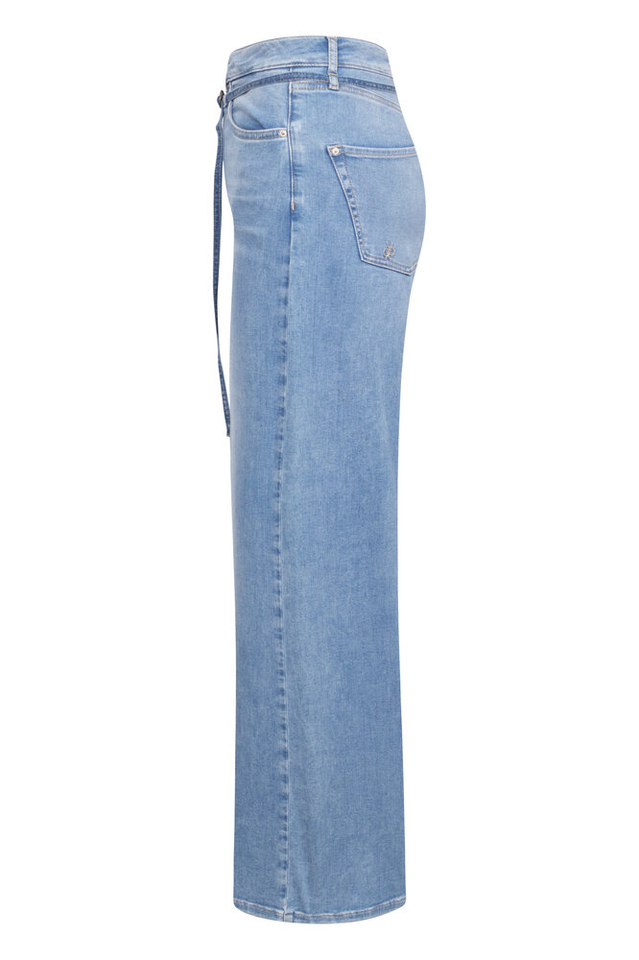 Blauwe wide leg jeans Sventy Belt Raffaello