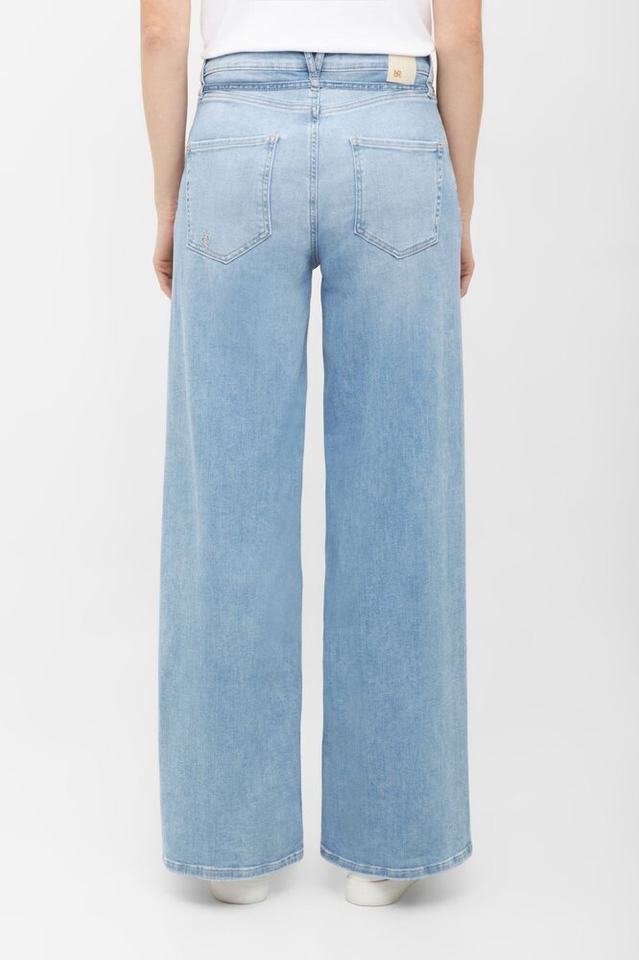 Blauwe wide leg jeans Sventy Belt Raffaello