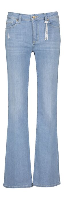 Lichtblauwe flared fit jeans met hoge taille Vic Flaired Raffaello