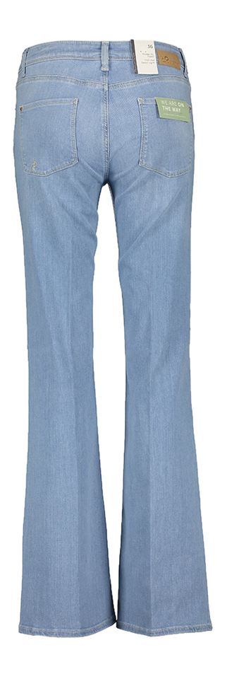 Lichtblauwe flared fit jeans met hoge taille Vic Flaired Raffaello