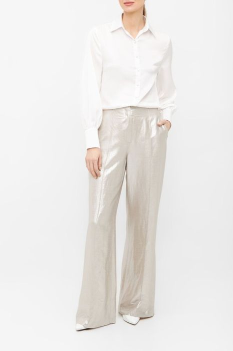 Goudkleurige wijde broek Agatha Raffaello Rossi