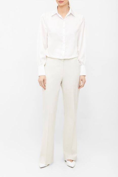 Ecru geklede flared broek Doro Flaired Raphaello