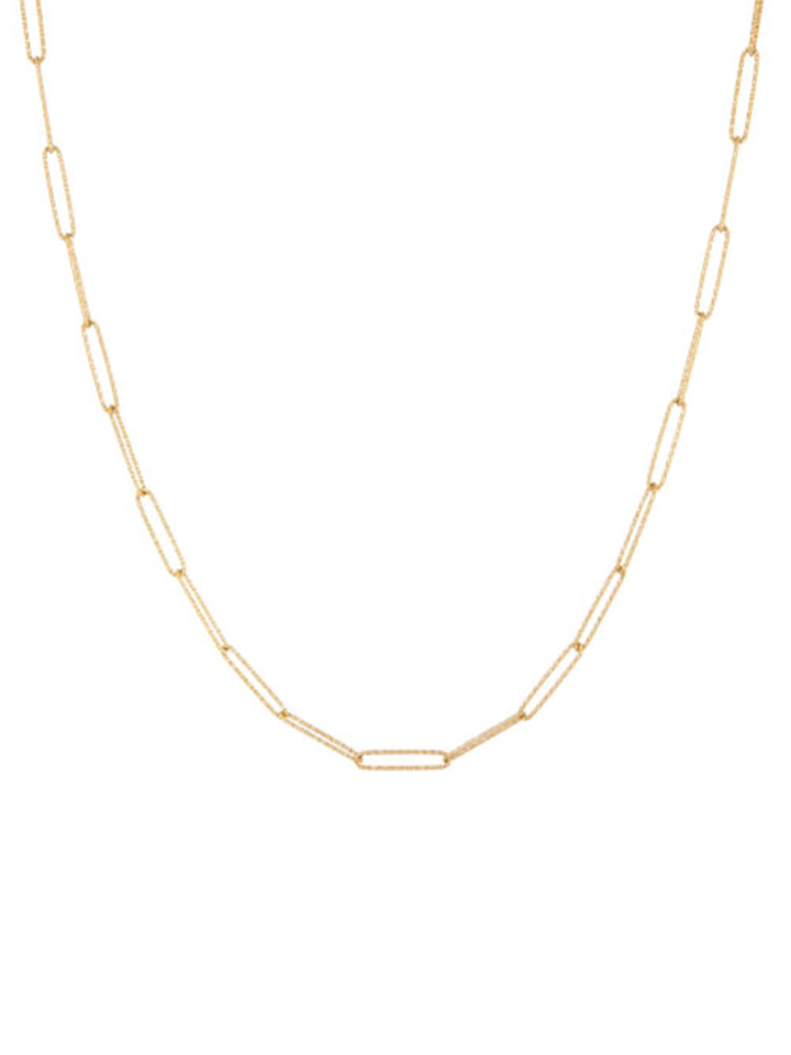 Ketting bewerkte ovale schakel Ellen Beekmans