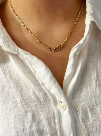 Gouden schakelketting Ellen Beekmans