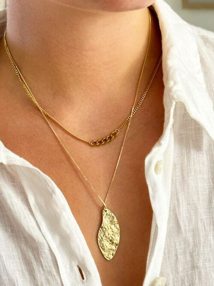 Gouden schakelketting Ellen Beekmans