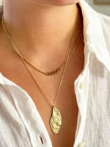 Gouden schakelketting Ellen Beekmans