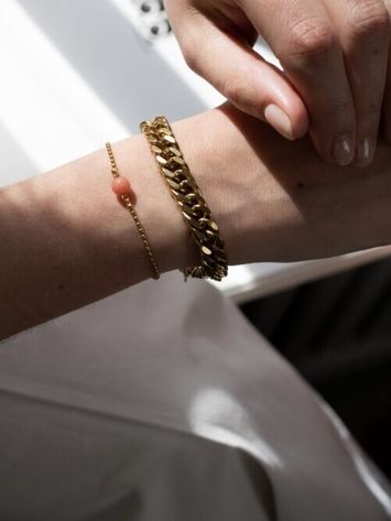 Armband met grove schakel Ellen Beekmans