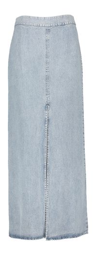 Lichtblauwe lange rok met split in jeanslook San Luis March 23