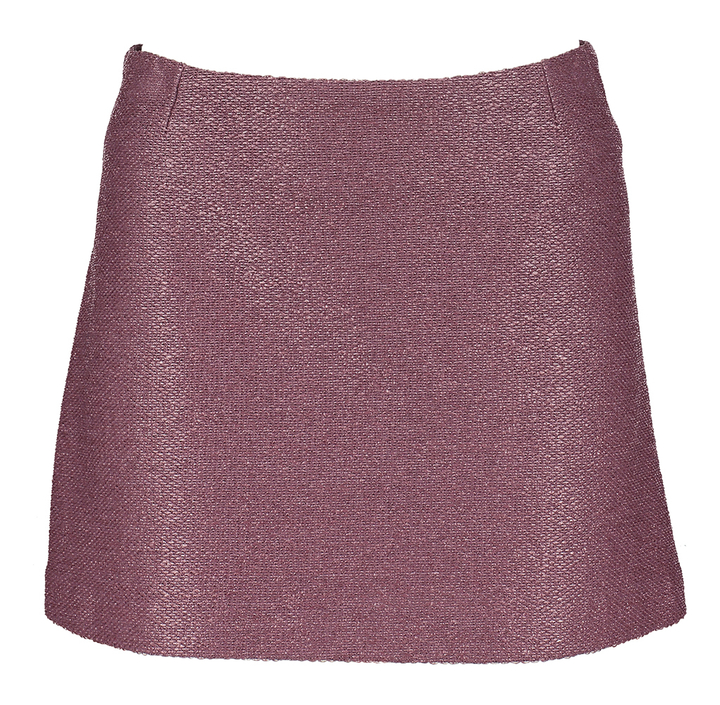 Bordeaux korte rok in structuur Isla March23