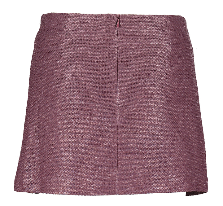 Bordeaux korte rok in structuur Isla March23