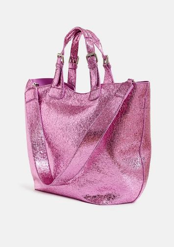 Mettalic roze shopper Hurry Essentiel 