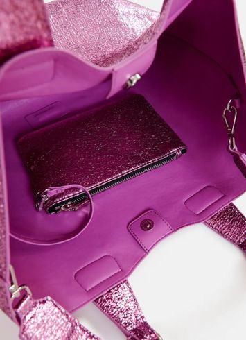Mettalic roze shopper Hurry Essentiel 