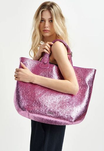 Mettalic roze shopper Hurry Essentiel 