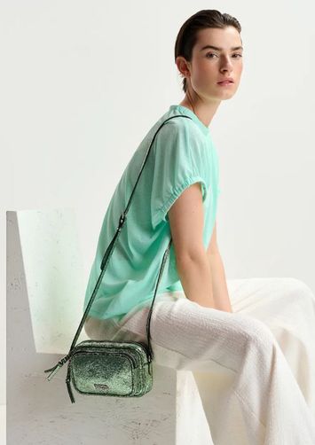 Metallic groene schoudertas Hamen Essentiel 
