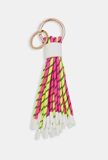 Sleutelhanger met roze en gele kwast Hunfair Essentiel