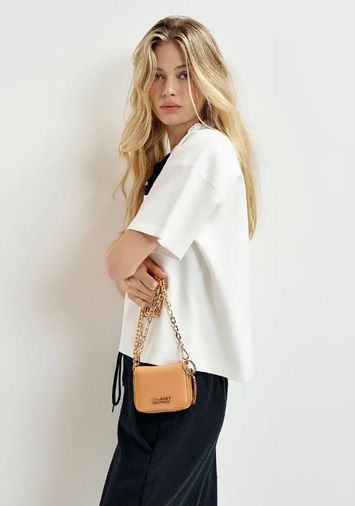 Bruine portefeuille met verwijderbare ketting Holder Essentiel