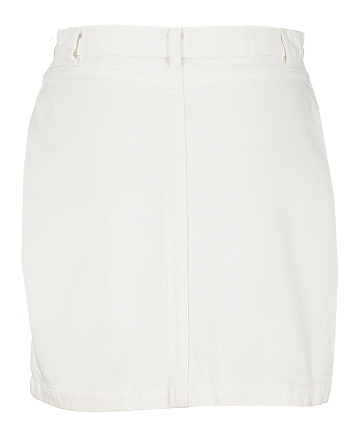 Witte korte jeansrok met knopen Samba Indee