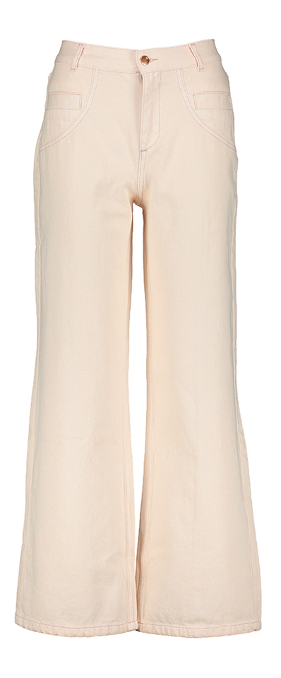 Roze wide leg jeans met hoge taille Song Indee 