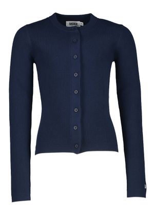 Indee Donkerblauwe gilet in ribbel Siberia