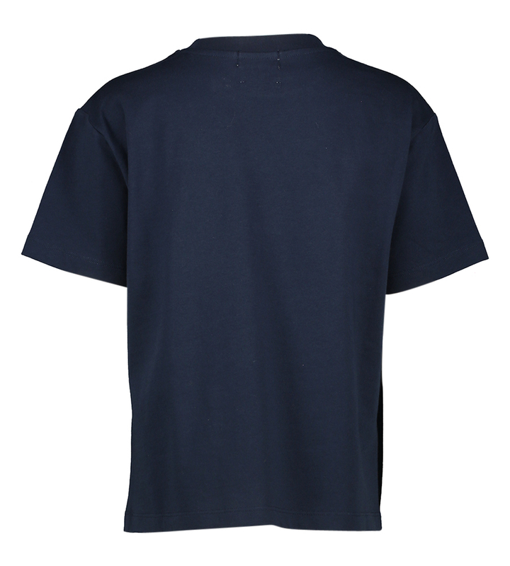 Donkerblauwe t-shirt met logo Sienna Indee