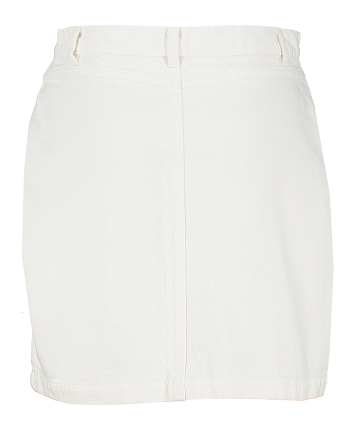 Witte korte jeansrok met knopen Samba Indee