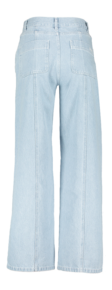 Lichtblauwe straight fit jeans met hoge taille Song Indee