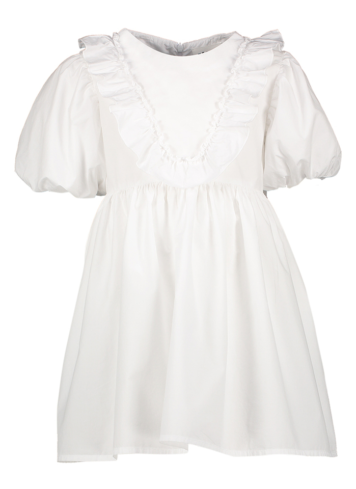 Witte katoenen jurk met pofmouw Wizard Prisma Morley