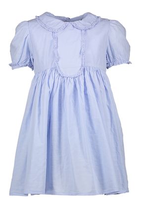 Morley Licht blauwe katoenen jurk met kanten detail Wuxi Sorrent