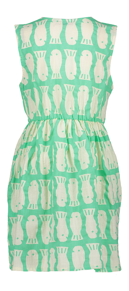 Groene jurk met vissen print Bobo Choses