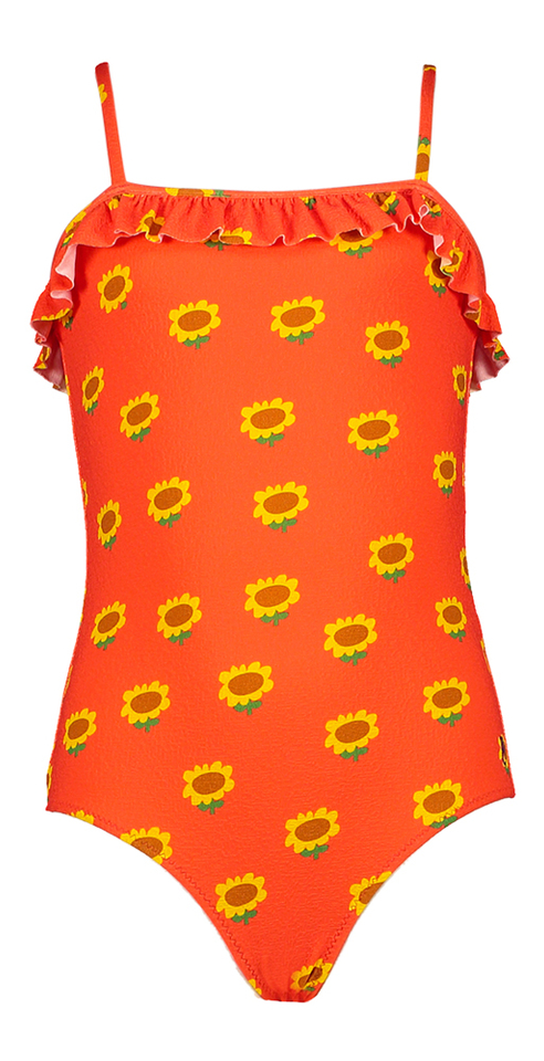 Oranje badpak met zonnebloemen Bobo Choses 