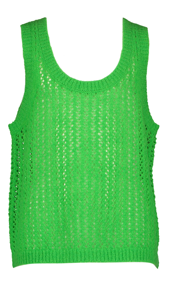 Groene wollen gebreide top Pompei Maan