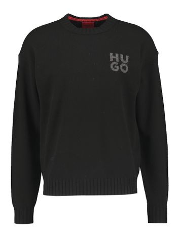 Zwarte trui met merknaam vooraan Hugo Boss