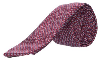 Roodkleurige das met blauwe print Hugo Boss