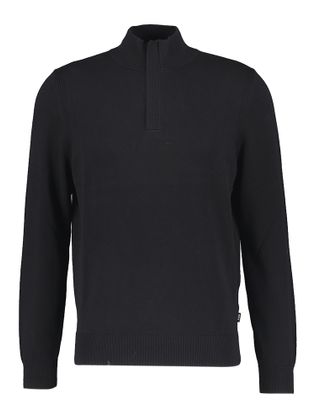 Hugo Boss Zwarte trui met rits aan de kraag