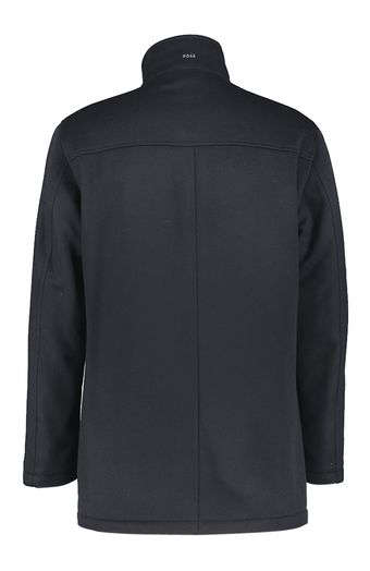Donkerblauwe wollen jas Hugo Boss