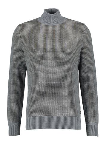 Antracietkleurige pull met olijfgroene details en ronde hals Emaurei Hugo Boss