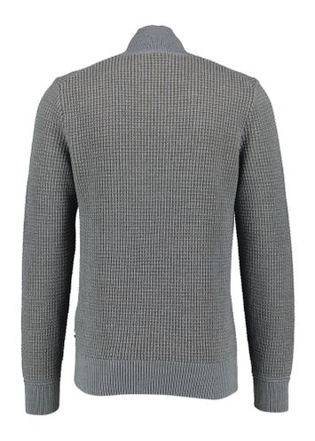 Antracietkleurige pull met olijfgroene details en ronde hals Emaurei Hugo Boss