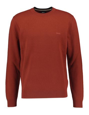 Medium red trui in wol en met ronde hals Hugo Boss