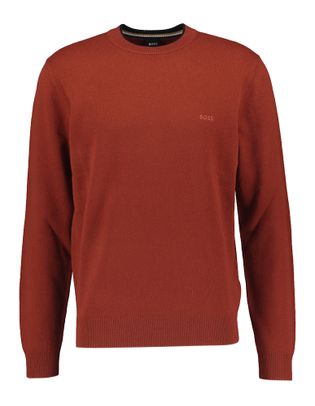 Hugo Boss Medium red trui in wol en met ronde hals