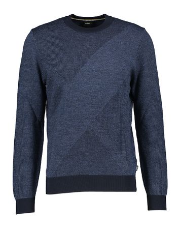 Donkerblauwe trui met details Hugo Boss