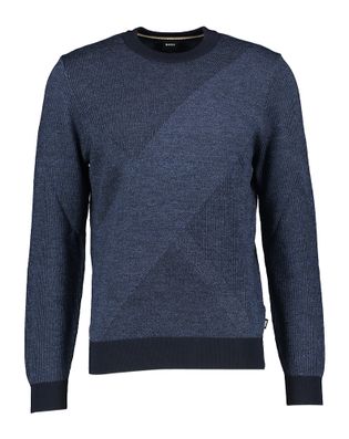 Hugo Boss Donkerblauwe trui met details