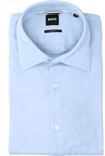 Light/pastel blue katoenen hemd ( regular fit) en lange mouwen Hugo Boss